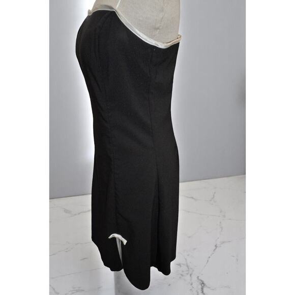 BCX Black & White Contrast Trim Mini Dress - Size 13 - Made in USA - Picture 3 of 9